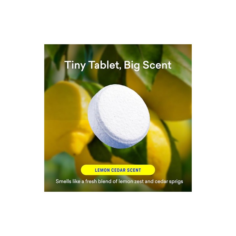 Eco-Friendly Toilet Bowl Cleaner Tablets - Lemon Cedar Scent