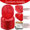 Tolare 100 Pcs 10 Inch 3 Compartment Plates Plastic, Divided