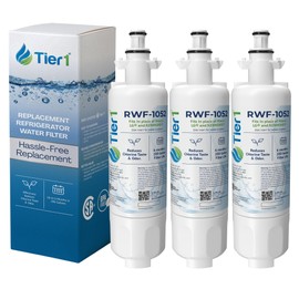 Tier1 RWF1052 ADQ36006101 Refrigerator Water Filter | Replacement for LG LT700P & Kenmore 9690 Fridge Filter - Up to 18 Months Supply | Easy Install | Odor Control | Clean & Great Tasting Water (3-pk)