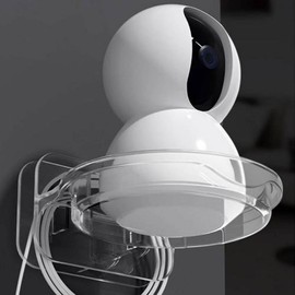 No-Drill High-Transparency Retractable Home Cam Mount & Cable Winder for Dome Surveillance Cameras No-Drill Home Cam Mount (Transparent) 20ea