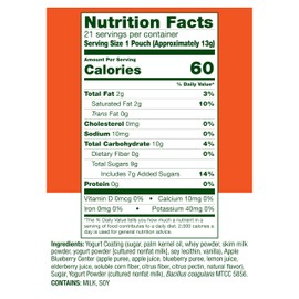 Align Probiotic, Kids Yogurt Coated Probiotic Fruit Bites, Added Probiotics Help Support Kids' Digestive Health, Apple Blueberry Flavored, 21 Individually Wrapped Pouches, 105 Bites