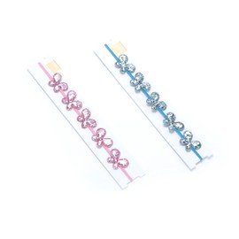 Peppercorn Kids Little Girls Sparkly Butterfly Headband - 2 Pack (Irridescent Blue/Pink) Age 3-8 Y