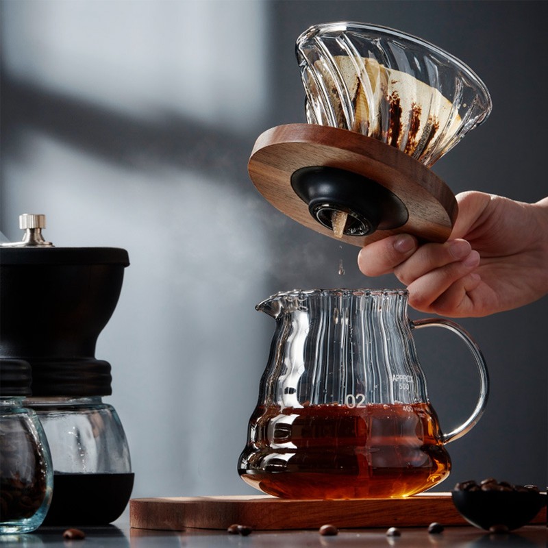 High Borosilicate Glass Hand Flushing Coffee Pot Drip Filtration Coffee