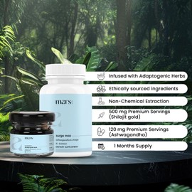 mars by GHC Power Pack Combo Pack | Shilajit Resin Gold & SurgeMax Capsules (60 Count) | Powered with Gokshura & Safed Musli | Supports Vitality, Energy & Overall Well-Being | Good Health Company