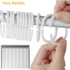 Alaoo 24 Pack Curtain Hooks, Plastic C-Shaped Shower Curtain Hooks,