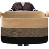 Goodpick Woven Blanket Basket, 21.6" x 14.9" x 11.8" Wicker