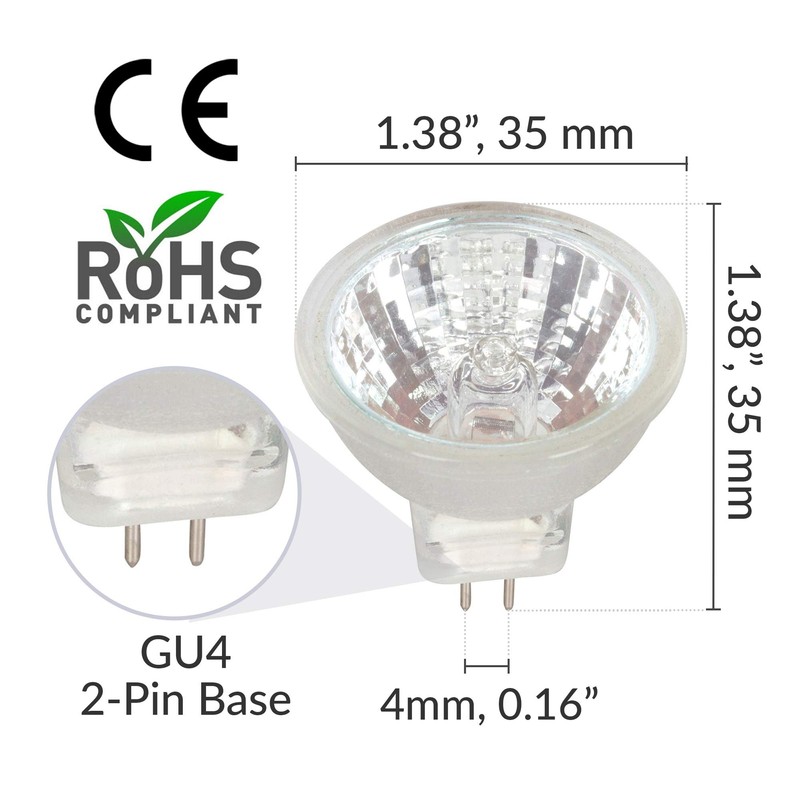 Simba Lighting 10 Watt 12 Volt MR11 Halogen Spotlight Bulbs