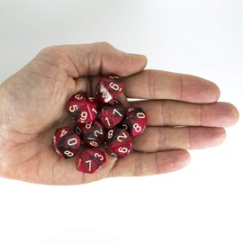 Paladin Roleplaying Red and Brown Dice - 8 D10 set - 'Blood God'