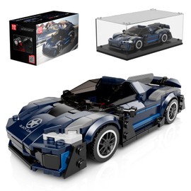 Mould King 27082 Technik Speed Champion Racing Car Clamping Blocks AMG ONE Car Building Blocks Sports Car Construction Toy with Acrylic Display Case Model Cars for Collecting (405 Pieces)