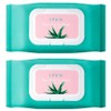 IPKN Pure Aloe No-Wash Cleansing Tissue 387g, 80 sheets, 2 pcs / 입큰 퓨어 알로에 노워시 클렌징 티슈 387g, 80매입, 2개