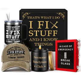Birthday Gifts for Men, I Fix Stuff And I Know Things, Funny Gifts for Man, Dad, Husband, Boyfriend, Funny Emergency Box, Birthday Gift for Man Stocking Stuffers Gag Gift for Men Who Have Everything