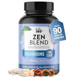 LIFE 360+ Zen Blend con Melena de León| 180 cápsulas | 1332mg por porción