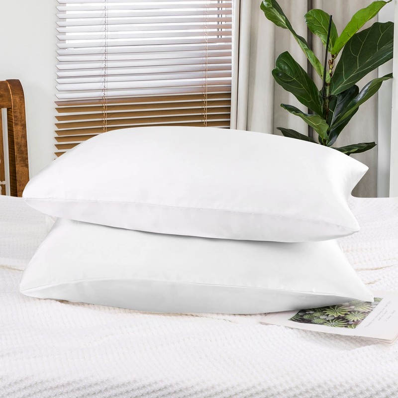 PiccoCasa Satin Pillowcase, Cool Envelope Style Pillowcase, Rayon, Cool to