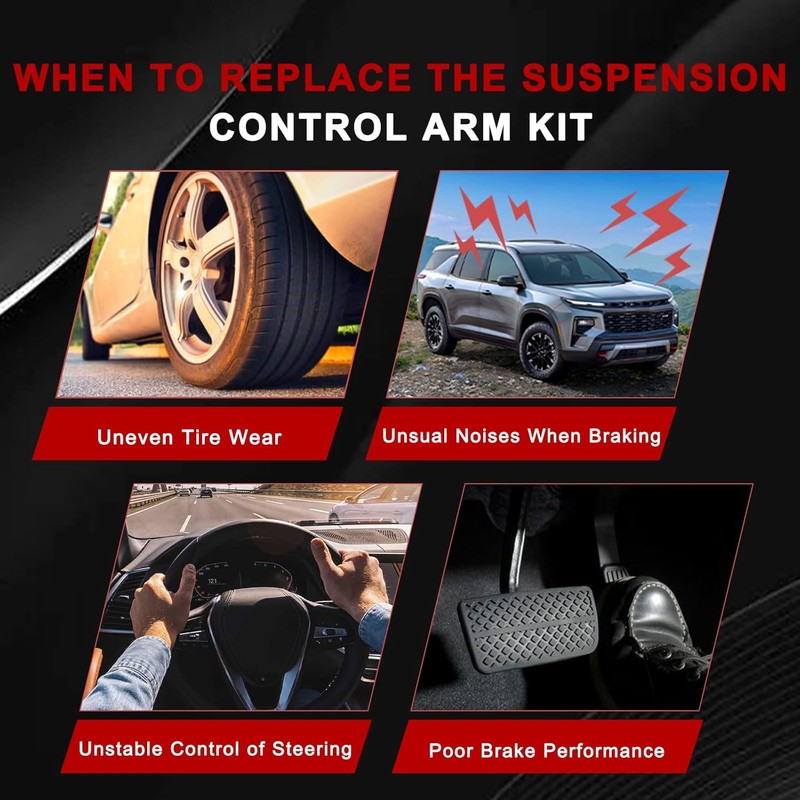 2-4" Lift Front Upper Control Arms w/Ball Joints Compatible with