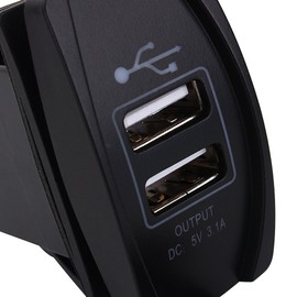 Prise USB 12V - USB Motorcycle Rocker Switch - for Rocker Switch 12V-Car/Motorcycle USB Charger,Car Dc 12V-24V Blue Led Dual USB Carling Arb Rocker Switches 5V 3.1A