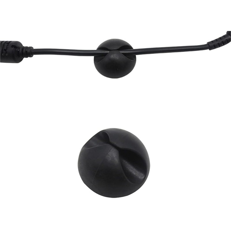 10 Pieces Black Self-Adhesive Cable Management Clip Organizer Cord Sticky