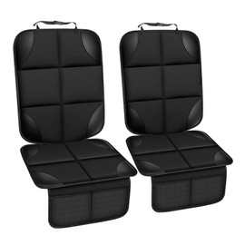 Pack of 2 Child Seat Pads - Non-Slip & Waterproof Car Seat Protector Thick Padded Seat Cover with Storage Mesh Pockets Suitable for Isofix Systems for All Car Seat Protectors