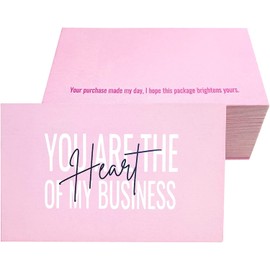 RXBC2011 Thank you Cards you are the Heart of my business Cards Package Insert for online business Pack of 500