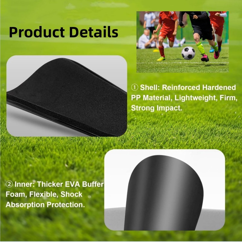 Taicols Mini Football Shin Guards - 2 Pair Protective Equipment