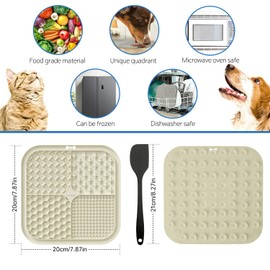 Lesipee - Tapete para lamer perros y gatos, paquete de 2 unidades, alimentador lento, apto para lavaplatos, juguetes para aliviar la ansiedad para perros, tapete de alimentación para mantequilla,