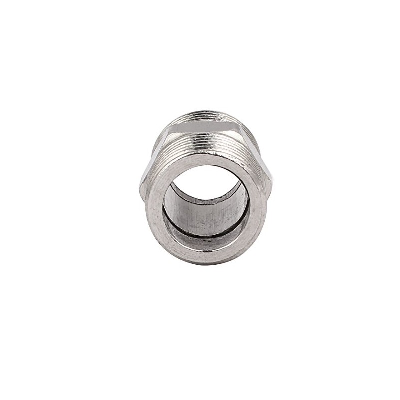 uxcell® M20 Male Thread Stainless Steel Hex Nipple Tube Pipe