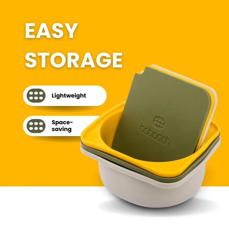 Babadoh BIG Silicone Pizza Dough Proofing Containers with Lids |