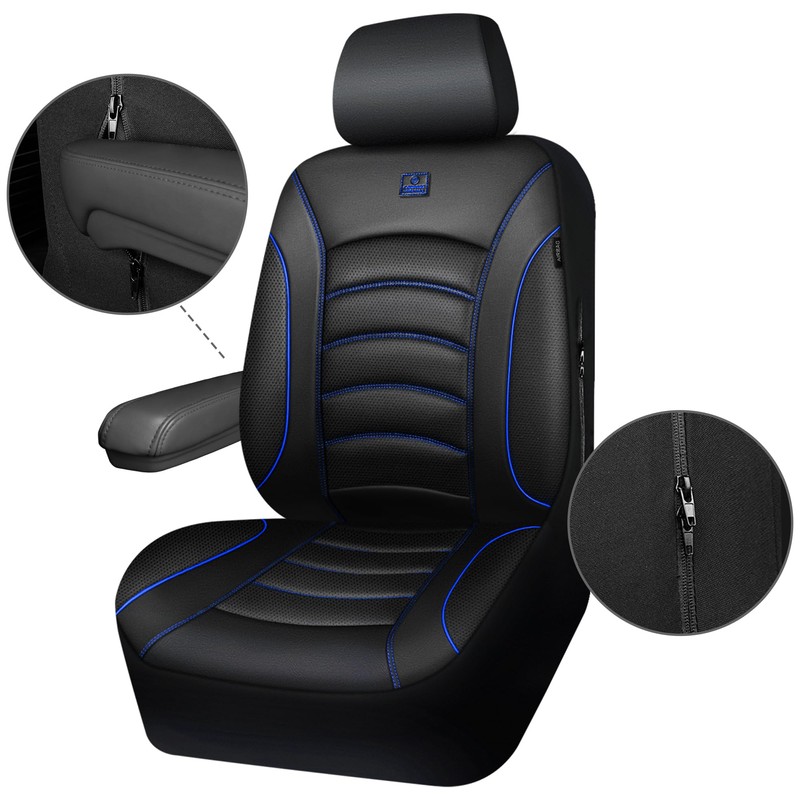 CAR PASS 3D Foam PU Leather Car Seat Covers, Universal