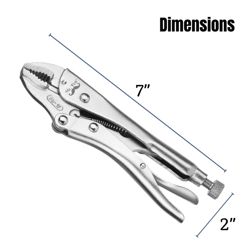 Mr. Pen- 7 Inch Curved Jaw Alloy Steel Locking Pliers