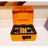 Cash Box with Money Tray and Combination Lock Metal Money