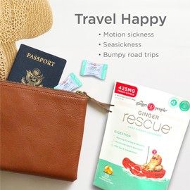 The Ginger People Ginger Rescue Digestive Wellness Lozenges (Hard) | Regular Strength - 425mg | Morning Sickness, Nausea, Upset Stomach, Mild Gas & Indigestion, 30 Count (Pack of 1)