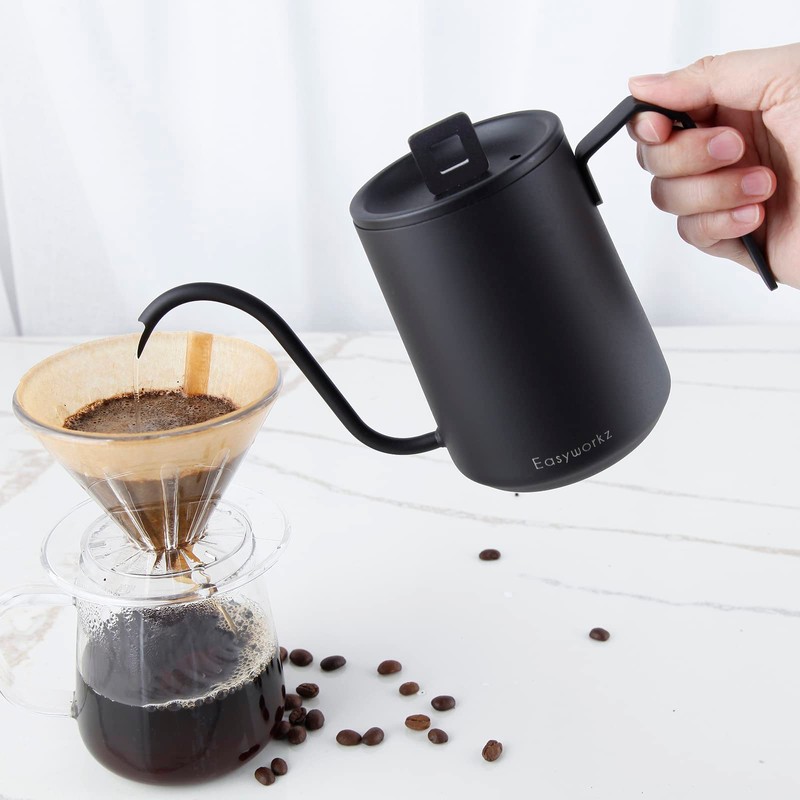 Easyworkz Gooseneck Pour Over Coffee Kettle 600ml Stainless Steel Hand