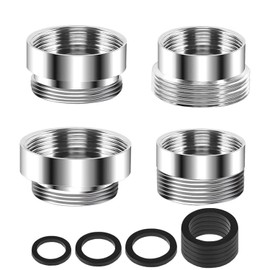 QZKJQDD 4 Pcs Faucet Adapter Kit, Durable Tap Aerator for Kitchen Sink, Tap Aerator 4 Sizes for Connecting Garden Hose, Male & Female M22 Sink Faucet Adapter Set, with Gasket