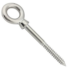 Eye bolt with wood thread, 10 x 100 mm, 1 piece, eye bolt, made of stainless steel A4 V4A, SC8268 SC-Normteile®