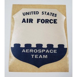 None United States Air Force Aerospace Team Reflective Linen Sticker Vintage 3.5"
