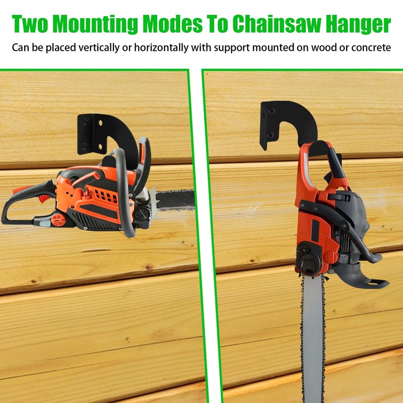 VANROUG Chainsaw Hanger, Heavy Duty Chainsaw Wall Mount Holder, Organizer