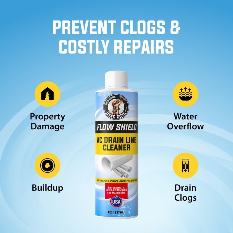 AC Drain Line Cleaner | Prevent Buildup and Overflow |