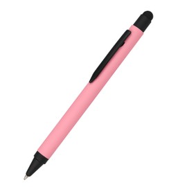 Onlinene Ballpoint Pen Aluminium Stylus Rose, Retractable Ballpoint Pen Made of Aluminium, Interchangeable Large Capacity Refill, Blue Ink Colour with Soft Touch Feeling, Pen with Stylus