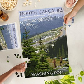 Lantern Press 1000 Piece Jigsaw Puzzle, North Cascades, Washington, Trail Scene