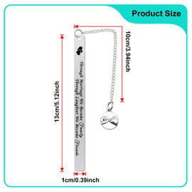 Friendship Bookmark for Women Friends BFF Gift for Women Men Book Lover Birthday Stocking Stuffers Graduation Gifts for Sister Besite Best Friend Book Marker