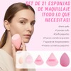 Set de 21 Esponja Maquillaje, Beauty Blenders, para Juego de