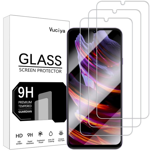 Vuciya Screen Protector Compatible with Cubot P80 Tempered Glass, Pack