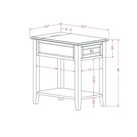 East West Furniture DE-05-ET Modern Wood Night Stand with 1 Mid Century...