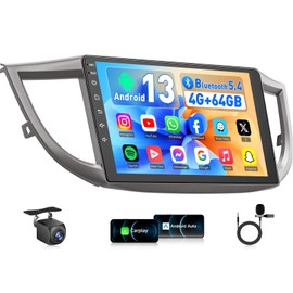 Car Radio Stereo for Honda CRV 2012-2016: Upgrade 9" 1280x800 IPS Touchscreen, Android 12 Head Unit with Wireless Carplay & Android Auto, 5GWiFi GPS FM RDS BT SWC 1080P AHD Backup Camera