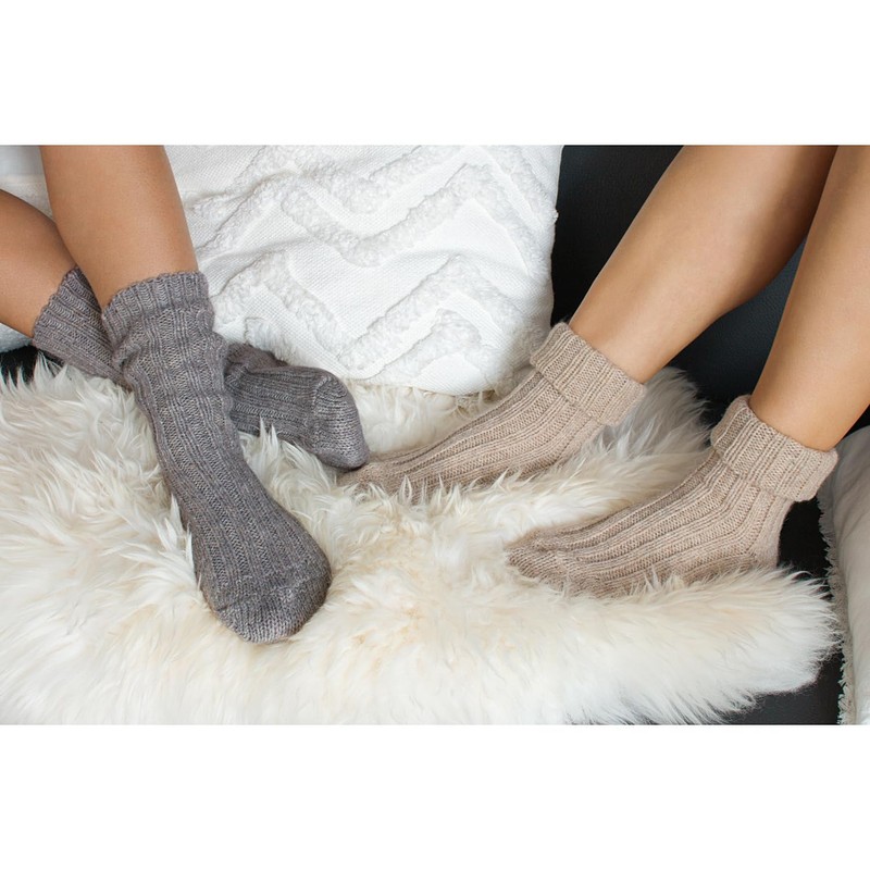 Celodoro Women's and Men's Natural Wool Socks with Alpaca Winter