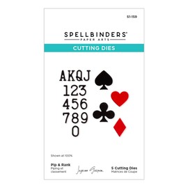 Spellbinders S1-159 Pip & Rank Etched Dies from The Jack of All Trades Collection by Jaycee Gaspar