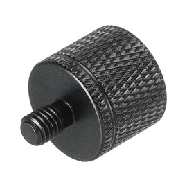 sourcing map Microphone Stand Adapter 1/4 Female to M5 Male Camera Screw Black