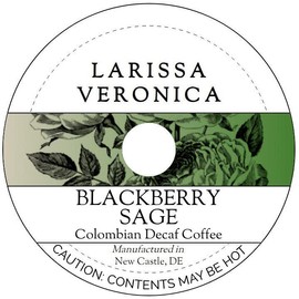 Blackberry Sage Colombian Decaf Coffee (Single Serve K-Cup Pods) (Gourmet, Naturally Flavored, Whole Coffee Beans) (12 pods, ZIN: 575180)