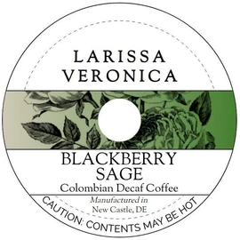 Blackberry Sage Colombian Decaf Coffee (Single Serve K-Cup Pods) (Gourmet, Naturally Flavored, Whole Coffee Beans) (12 pods, ZIN: 575180)