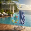 LOFIR Pool Outdoor Towel Rack, Heavy Duty Standing Towel Rack