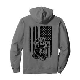 American Flag Labrador Retriever Dog Pullover Hoodie